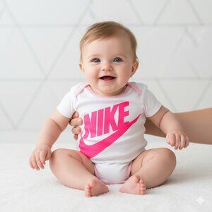 🧸 SALE! (5/$15, 8/$22, 12/$30) Nike bodysuit 0-6m baby girl onesie